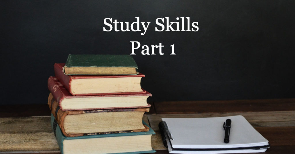 Study Skills Part 1 Outline the Chapter