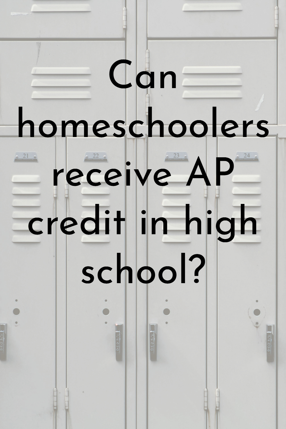 Can homeschoolers receive AP credit in high school?